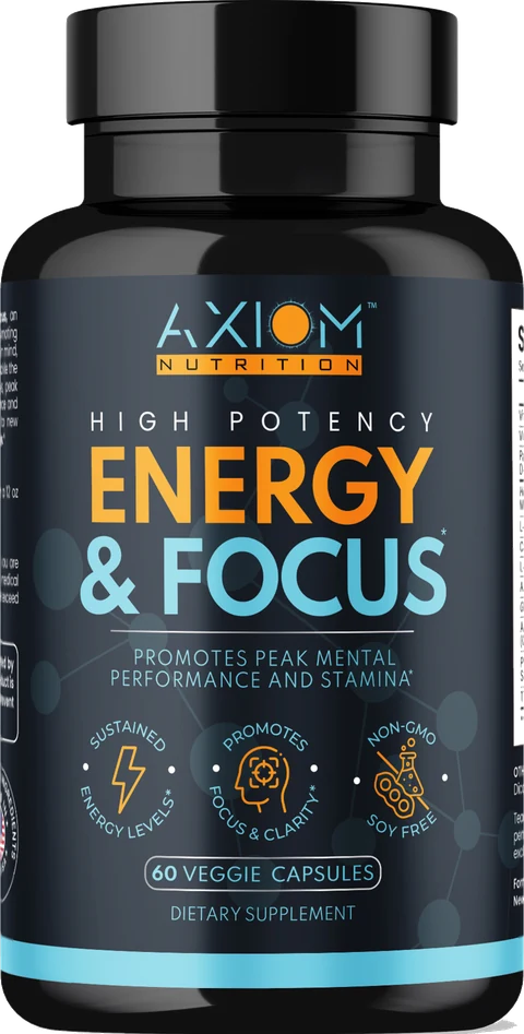 Axiom Nutrition High Potency Energy & Focus, 60 veggie capsules